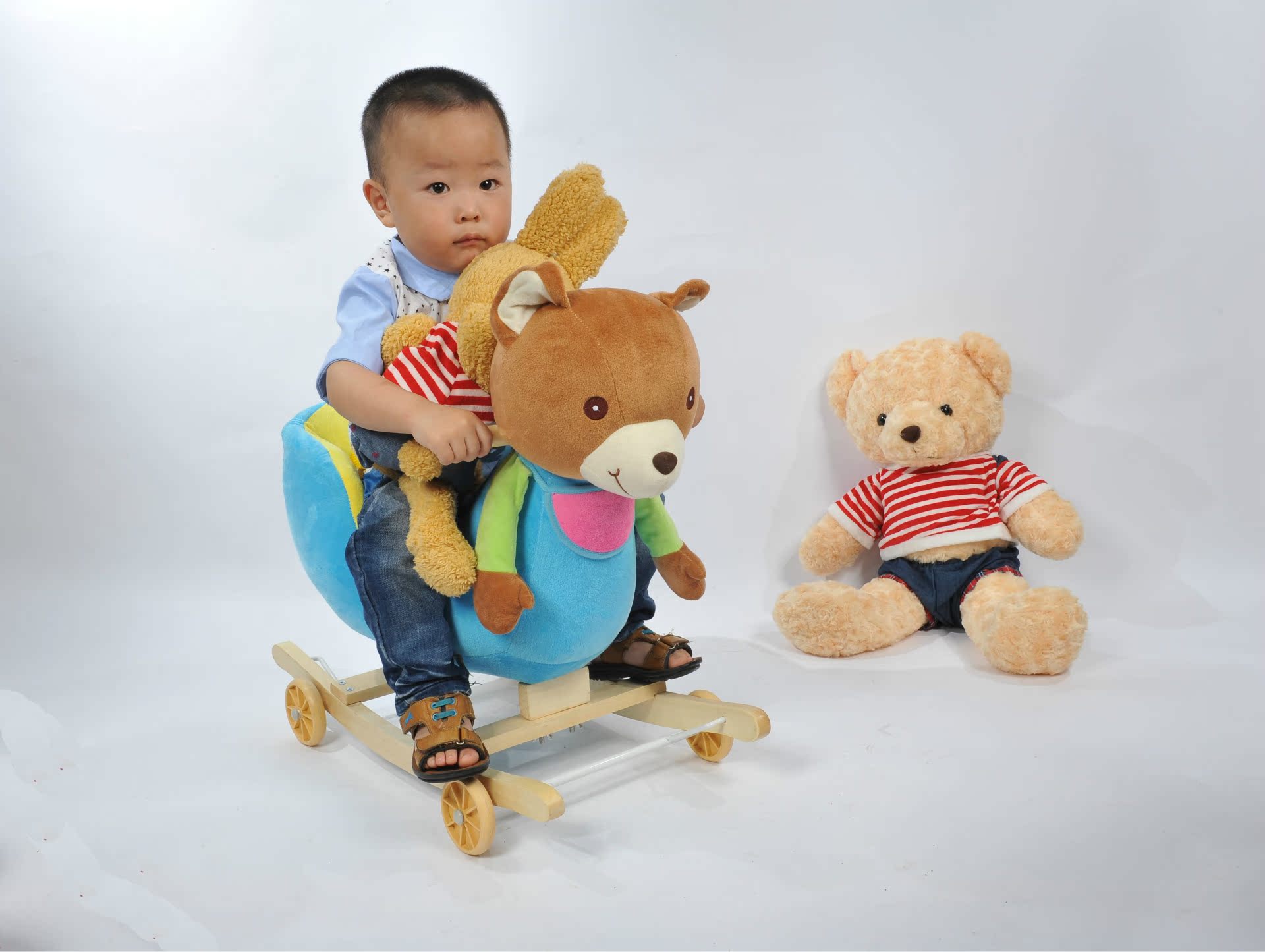 毛绒玩具大号宝宝摇摇马 两用带音乐大号儿童木马 婴儿摇椅多款