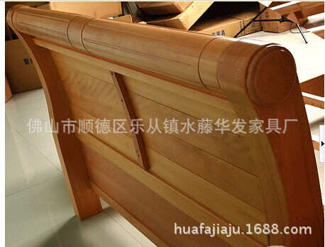 厂家直销木床榉木高箱储物床实木床1.8 米纯实木双人床特价