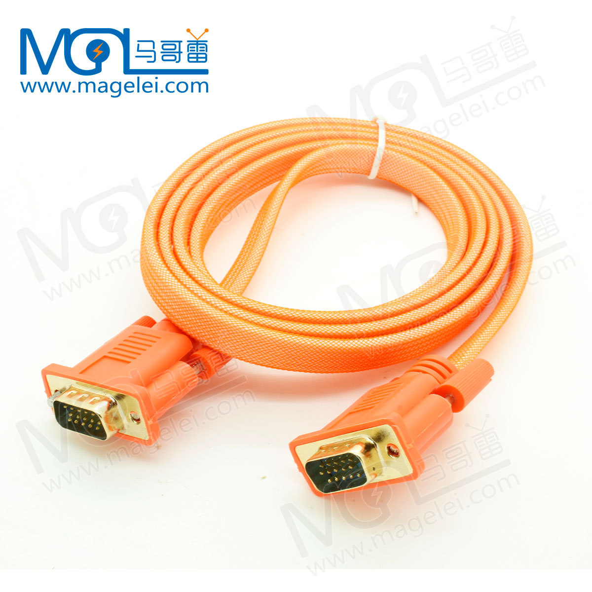 vga线 vga扁线3 6芯 vga公对公线 vga连接线 显示器连接线1.5m