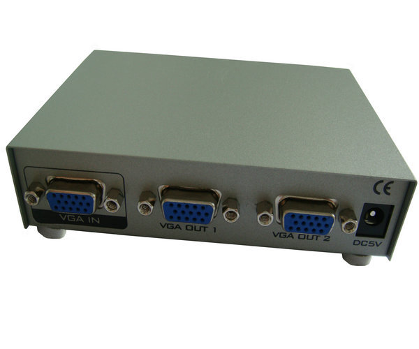 电脑显示vga分配器 150兆一进二出显示画面相同 迈拓mt-1502