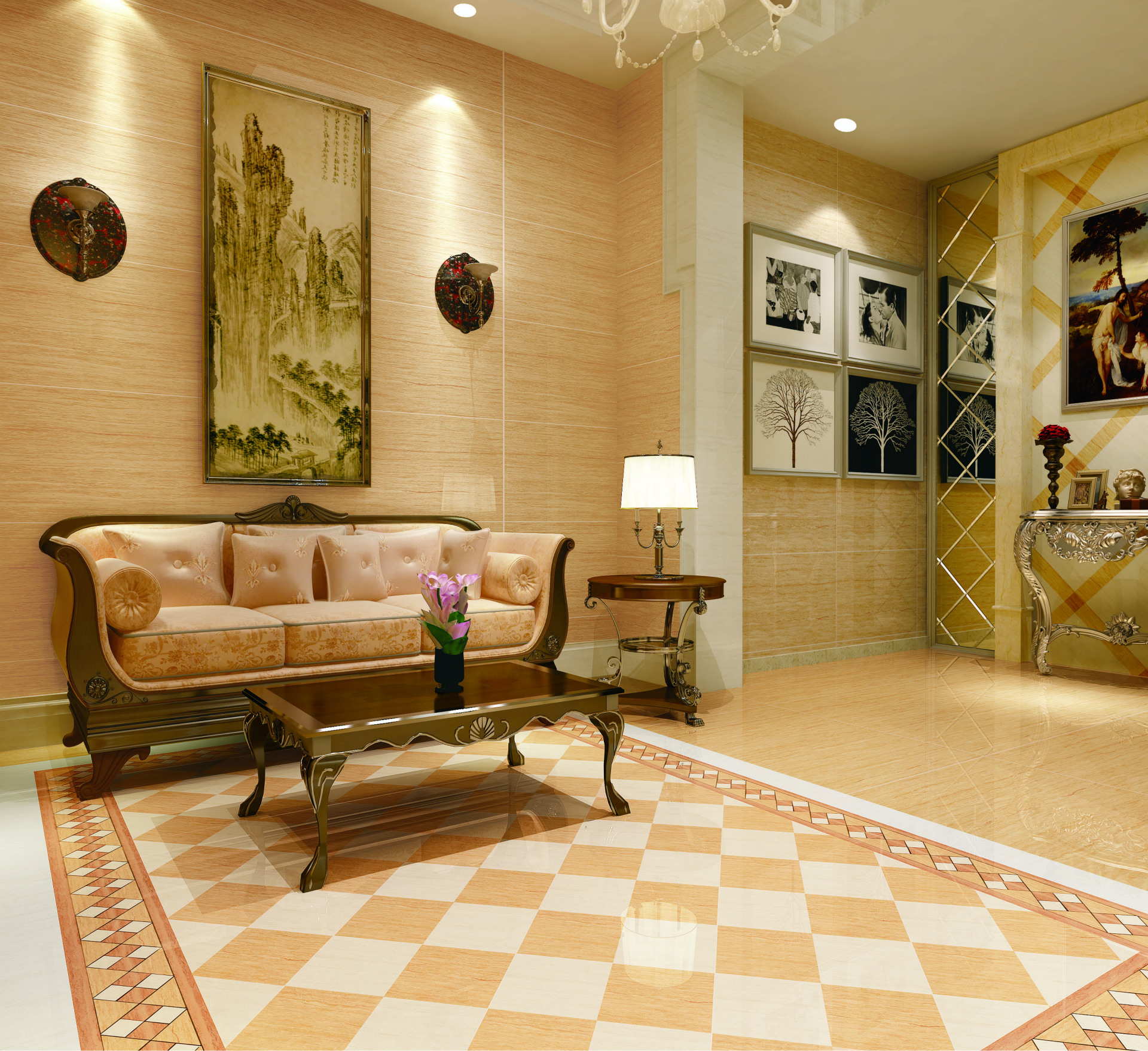 佛山新品600灰色木纹线石防滑耐磨玻化砖 用于客厅房间地面铺贴