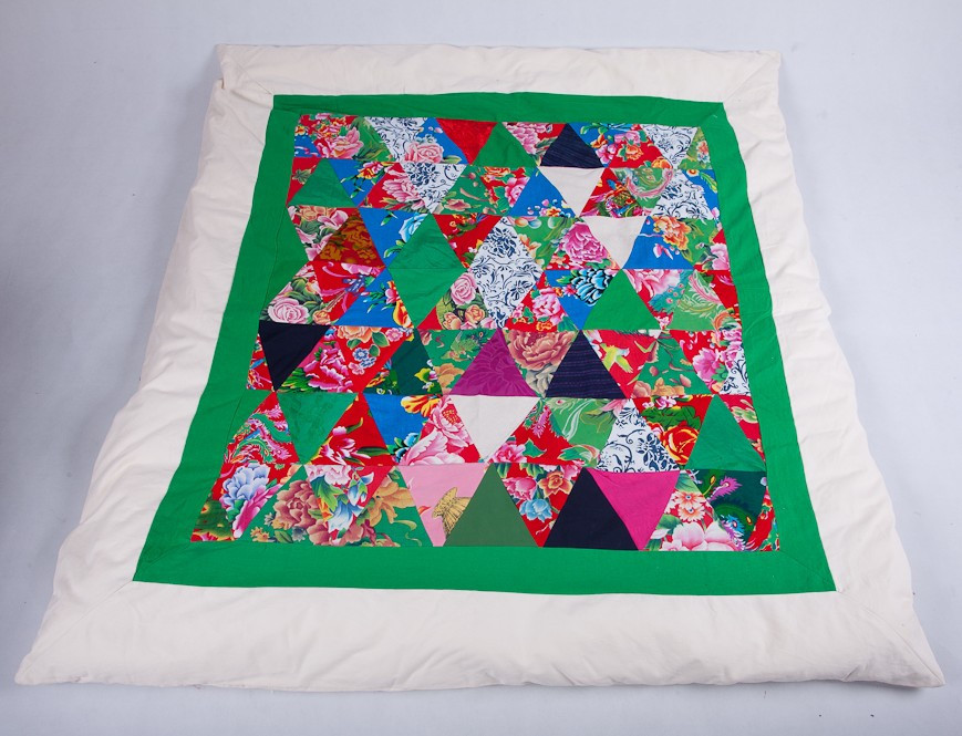 三角拼布--被子--宝宝百家被/拼布被子/婴儿抱被--含被芯