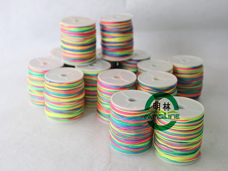 明林a玉器线1mm锦纶七彩中国结线首饰品线编织绳可选环保不掉色