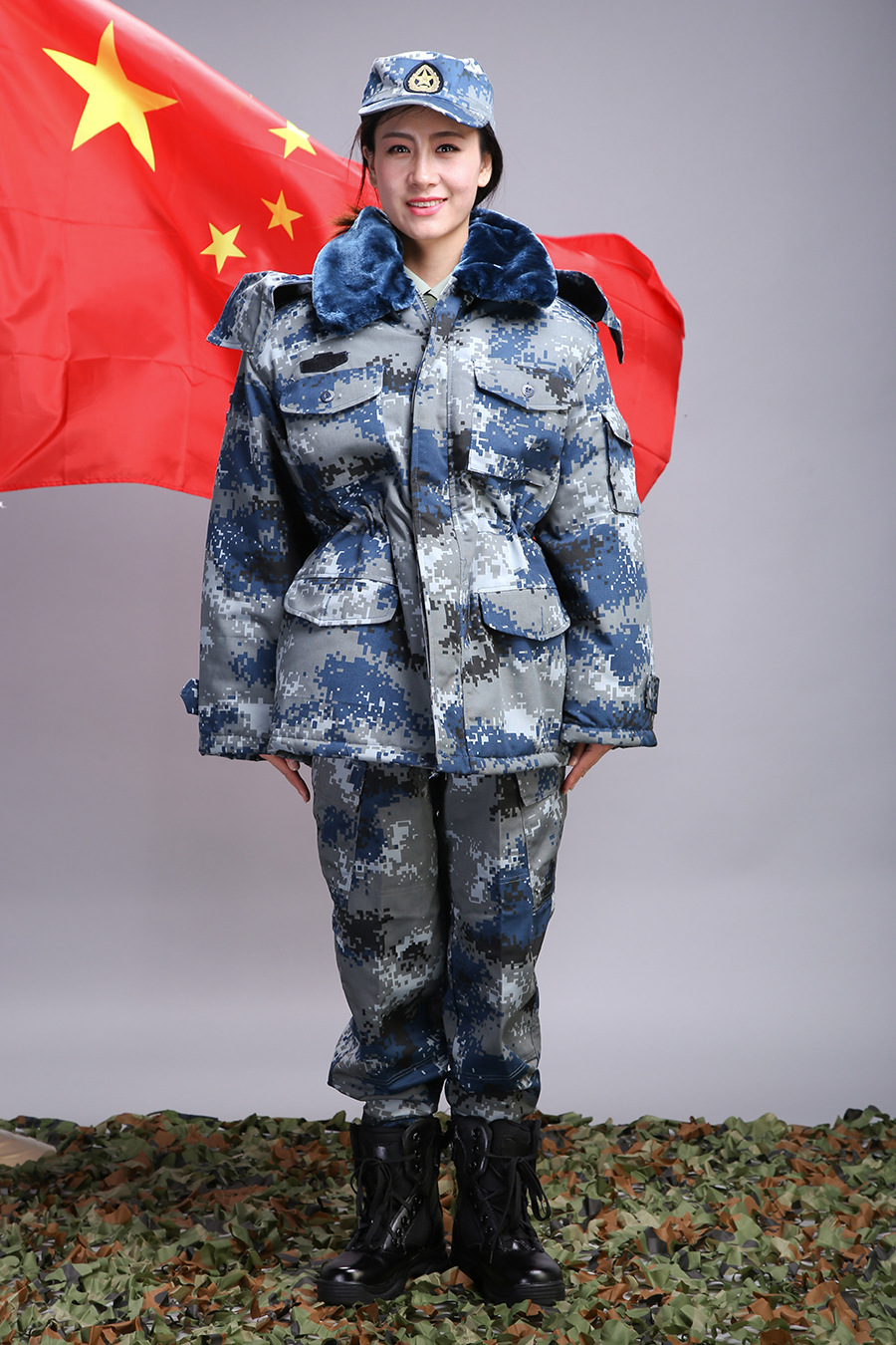批发城市迷彩作训大衣仿精防寒保暖军大衣户外军迷棉大衣厂家直销