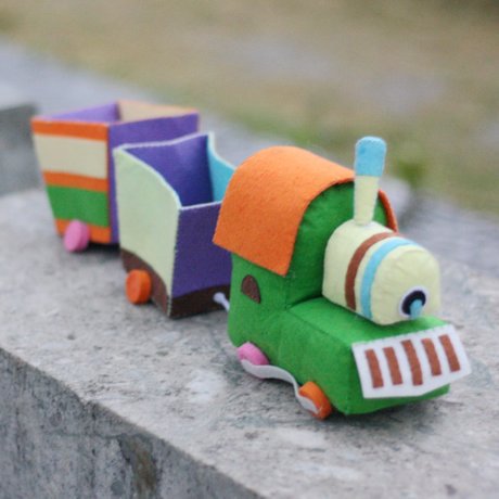 鑫晴 母婴 手工布艺 diy免裁剪 不织布 材料包 套装 小火车 1254