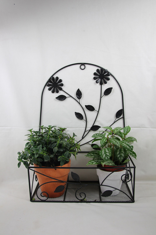 阳台壁挂花架 欧式铁艺壁挂花篮 室内户外花架子 插花壁饰