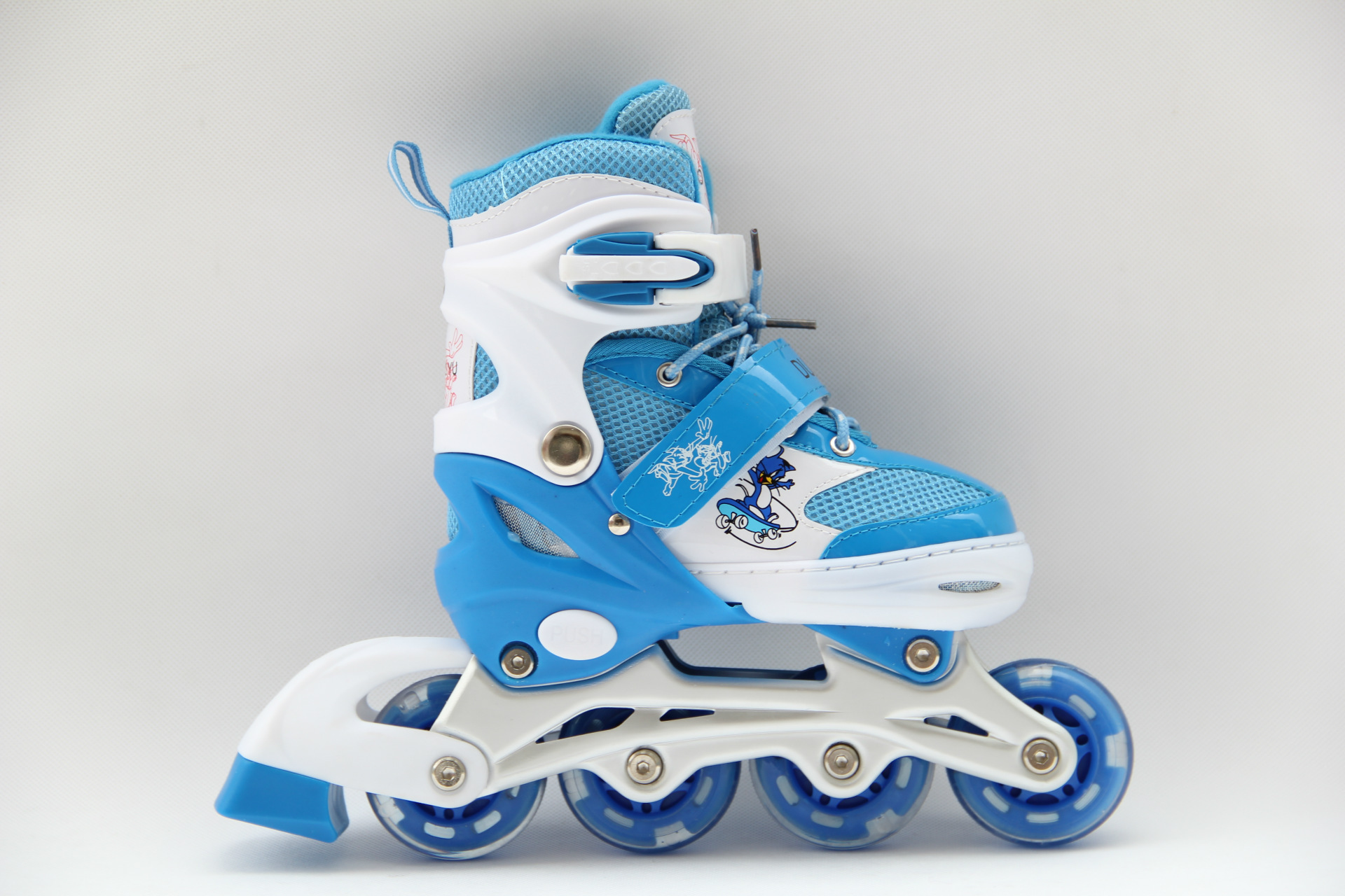 单闪套装儿童直排轮滑鞋 可调节溜冰鞋 厂家批发旱冰鞋