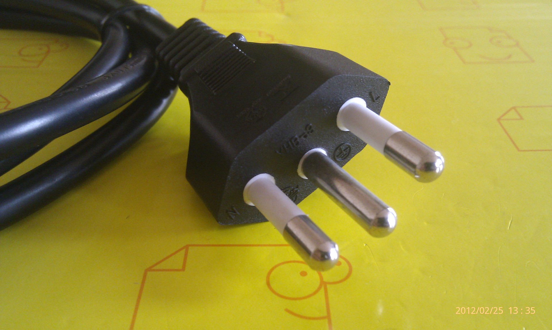 供应巴西插头线 巴西inmetro电源线 两极三极