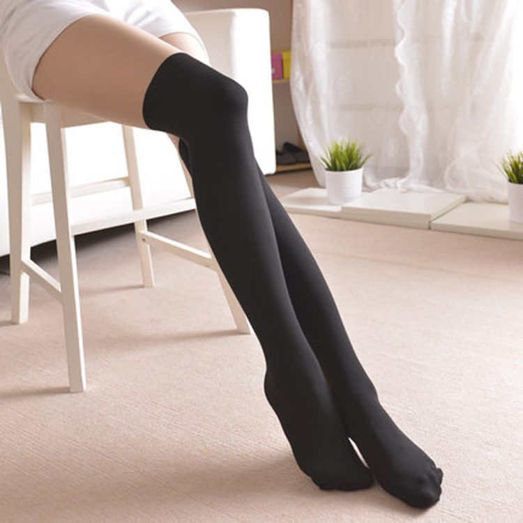 Autumn and Winter New Japanese 360D Terry Thickened Stitching Stockings Even Panty-Hose Bikini Fake Thigh High Thigh Panty-Hose