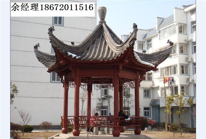 仿古双层六角亭设计图 古建亭子施工图 仿古建筑公司