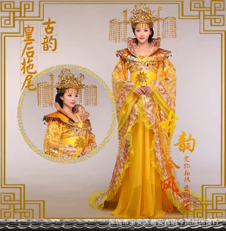 唐朝影视贵妃公 飘逸仙女古装 贵妃服装唐装汉服女皇后戏服演.