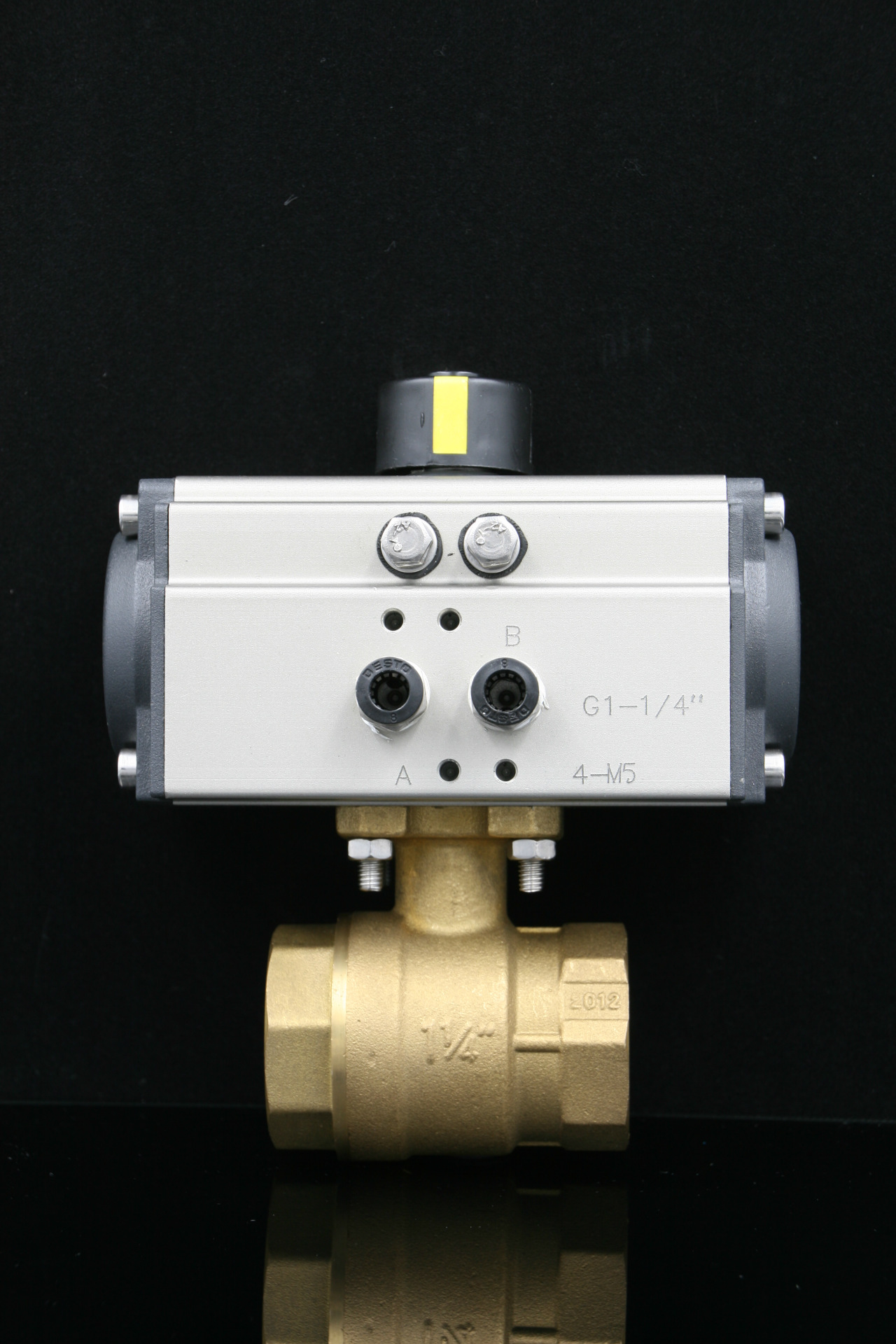 dn40 气动阀 单作用sr 气动球阀 q611f-16p 气动铜球阀