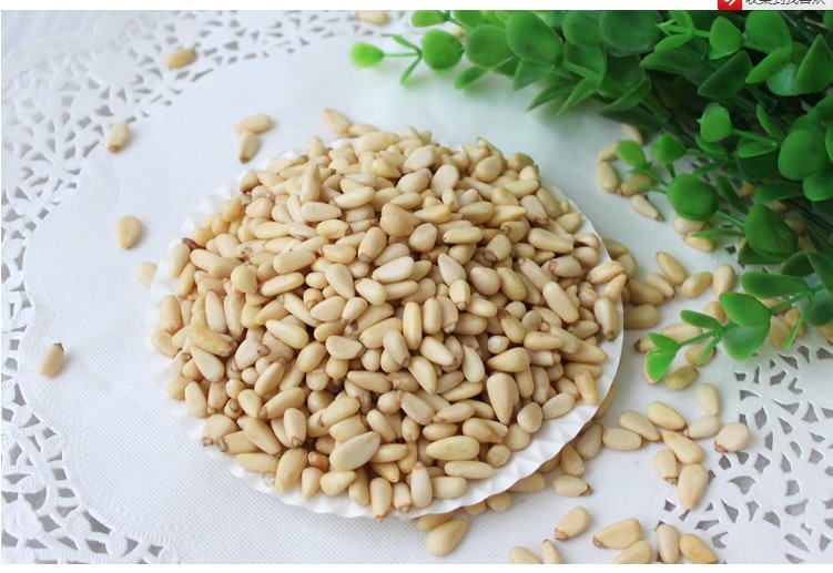 招商 野生中颗粒生松子仁 松仁原色原味 松籽仁500g包装