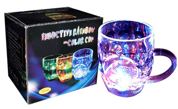 Factory Direct-Pin Water Sensing Creative Wine Glass/1209 Beer Steins/New Exotic Luminous Cup Plastic Wine Glass