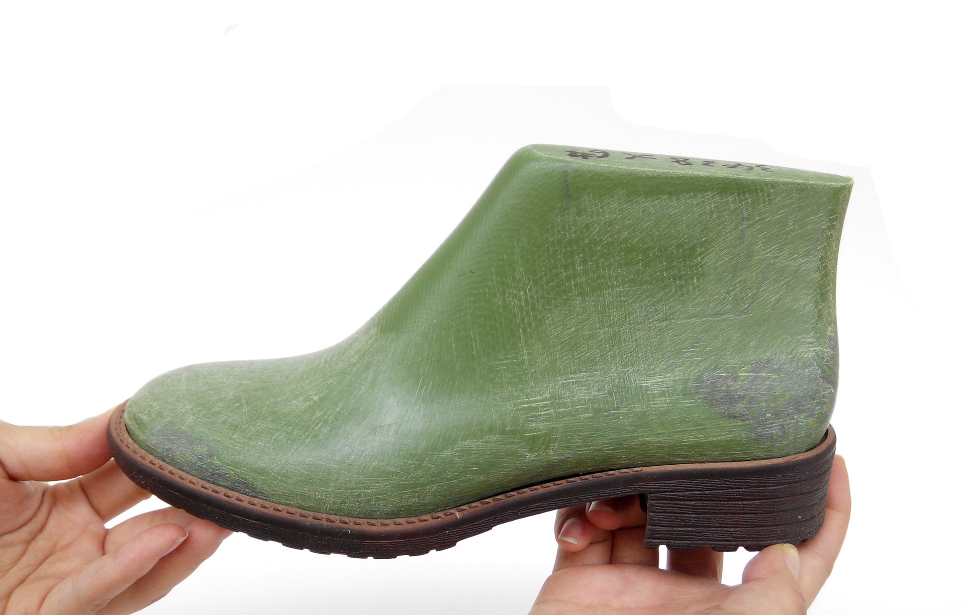 女段高帮圆头低跟塑胶靴子鞋模,可做两截楦可配鞋底3438