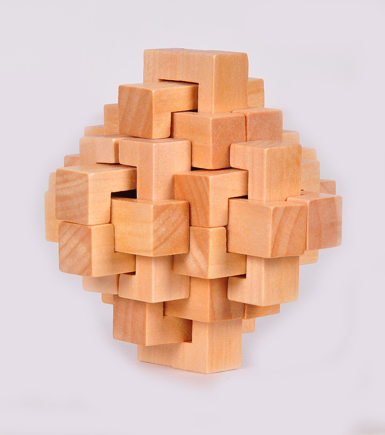 成人古典木制益智玩具智力解锁孔明锁鲁班锁鲁班球方锁二十四锁