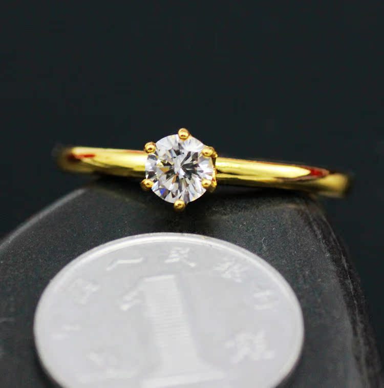 a54锆石钻戒指 aaa钻子母女戒 保色久 防过敏 时尚饰品