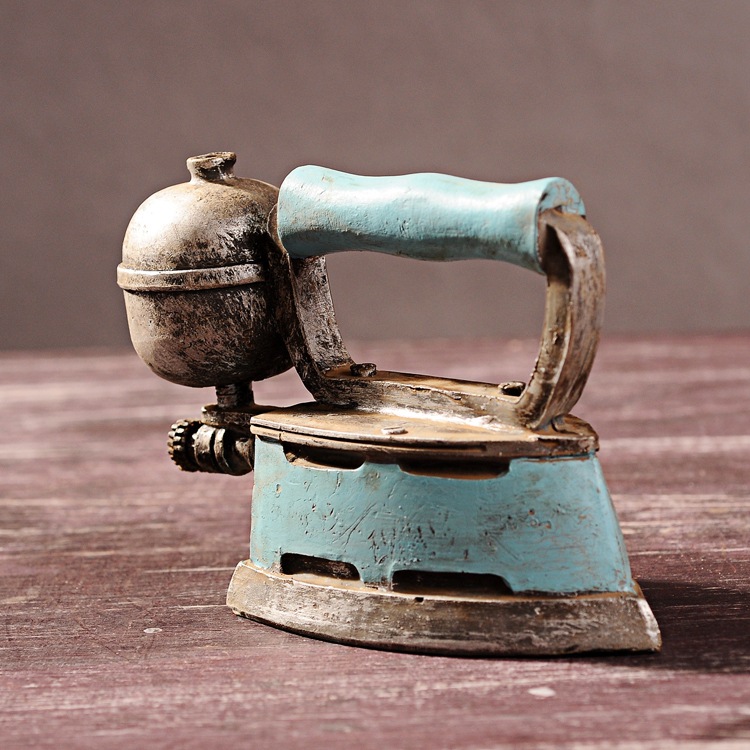 酒吧风格 家居装饰品 复古做旧工艺品 老式熨斗摆件 e28-13682