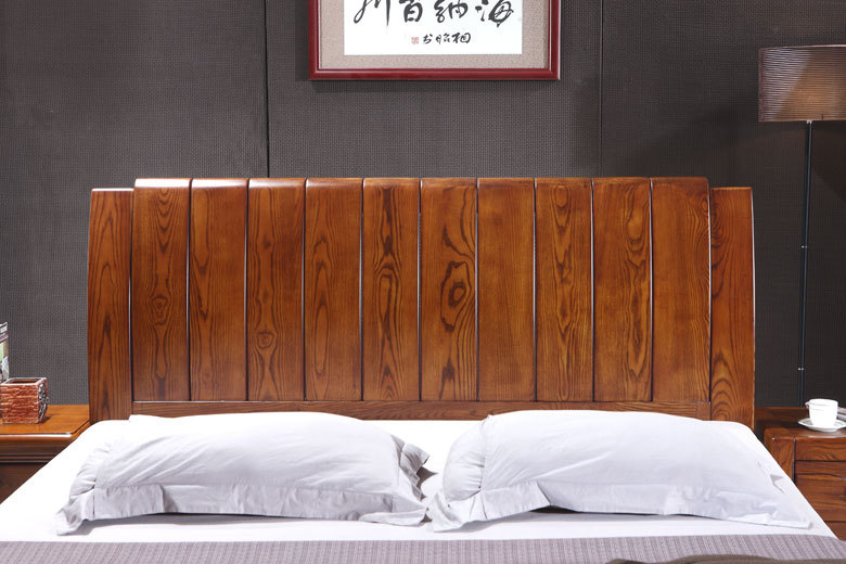 水曲柳家具 卧室组合套房系列 白蜡木家具 1.8米双人实木床