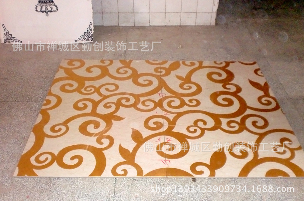 喷砂背景墙 水*拼花 彩雕装饰墙-瓷砖家