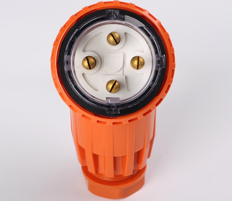 供应sp-56pa432工地用防水插头 户外电源插头 4芯32a防水插头