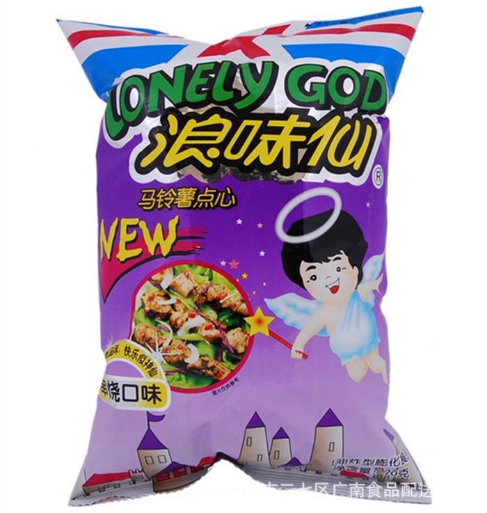 旺旺浪味仙70g 创意花式薯卷休闲零食超市批发 1箱*28袋