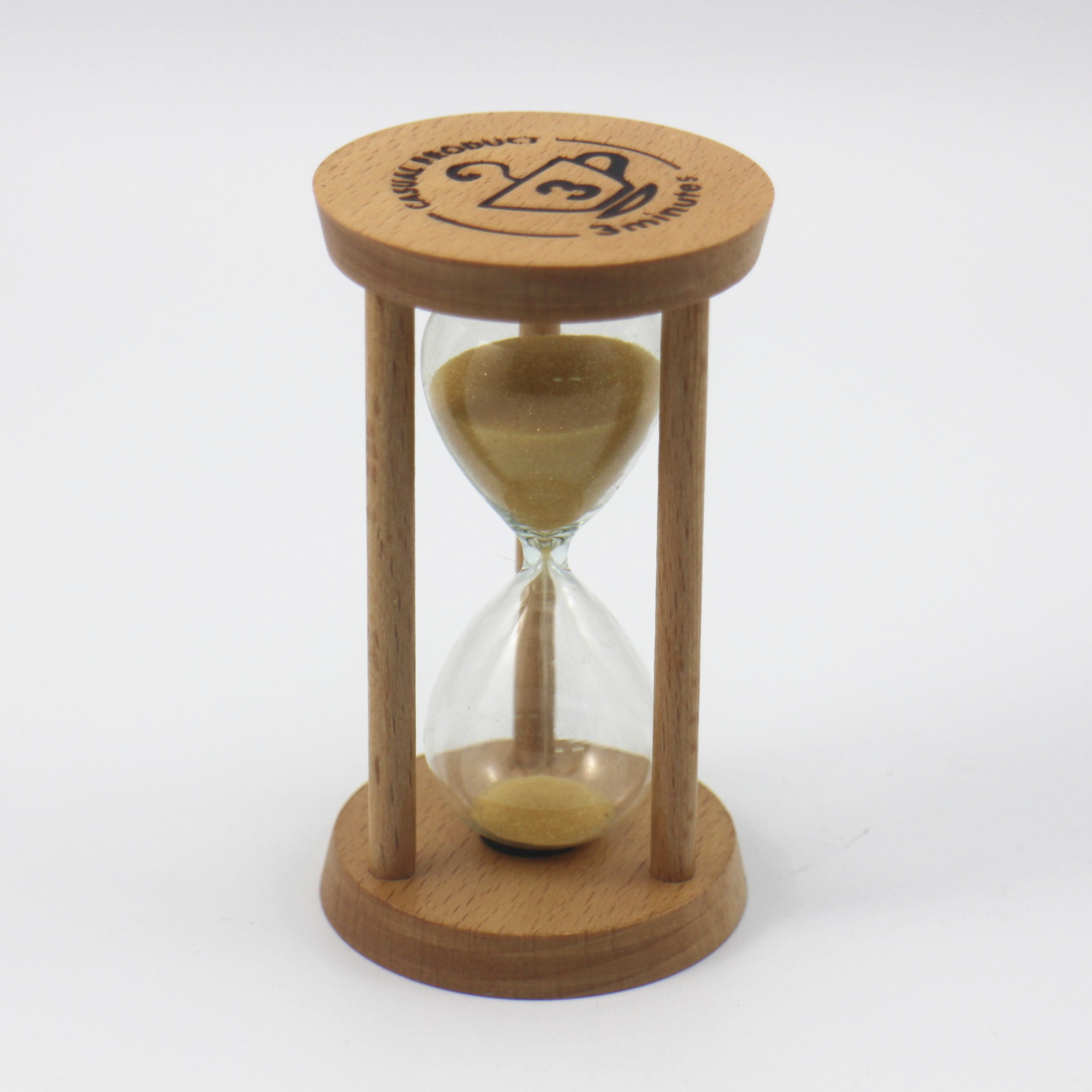 创意3分钟茶生活沙漏 木架沙漏计时器 简约现代家居摆件