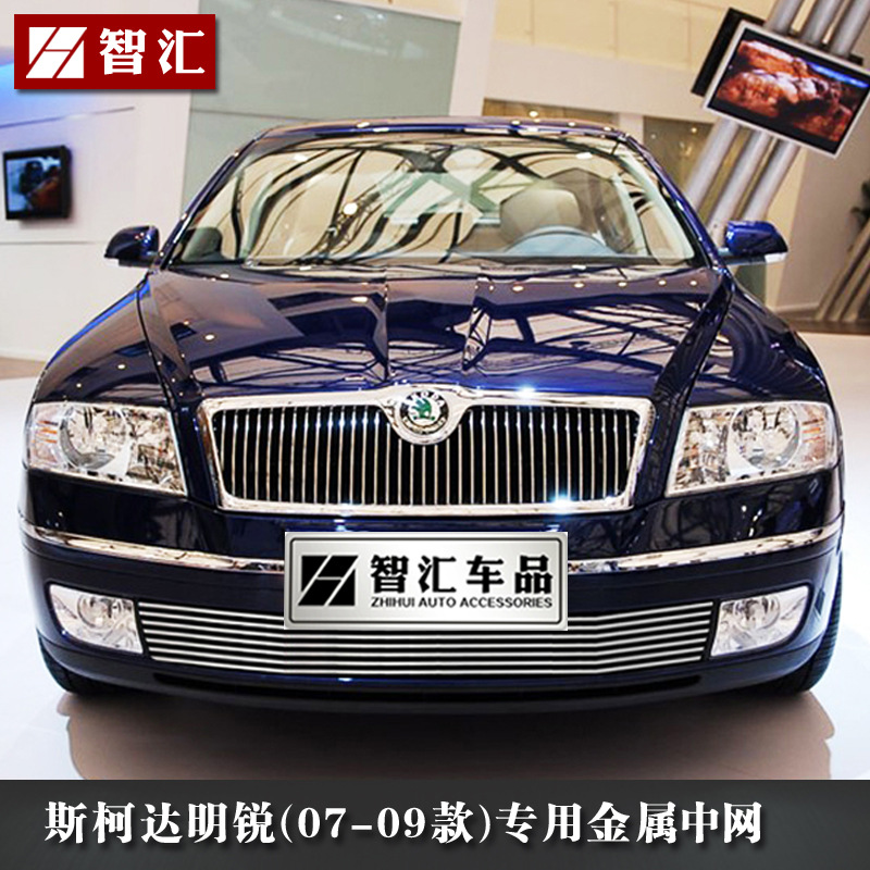 智汇金属中网大众斯柯达明锐汽车外饰改装格栅饰条汽车改装配件