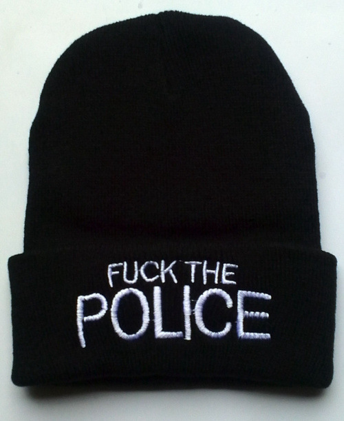 秋冬fuck the police冷帽hiphop男女毛线帽子beanies针织帽冬帽