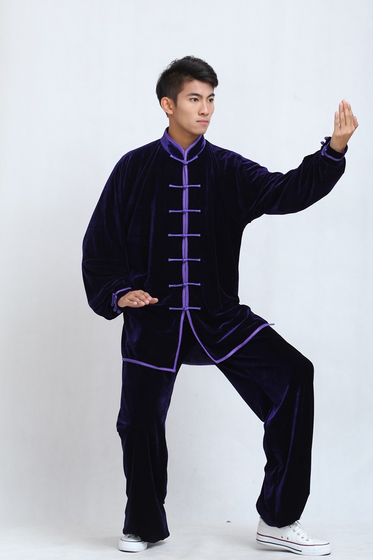 太极服金丝绒秋冬太极服晨练加厚四方立绒太极服男女太极拳服装