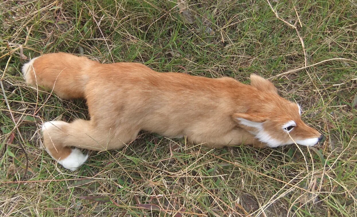 宏艺 厂家直销 仿真黄狐仙 手工制作 工艺品 仿真皮毛动物