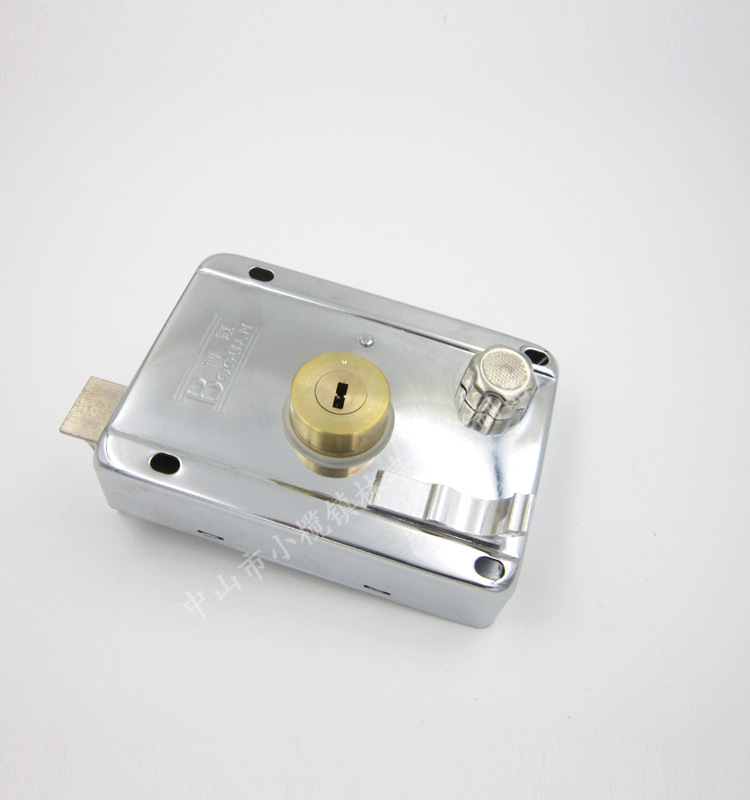 厂家供应 9331一字铜头镀铬 外装门锁 防盗门锁 机械门锁