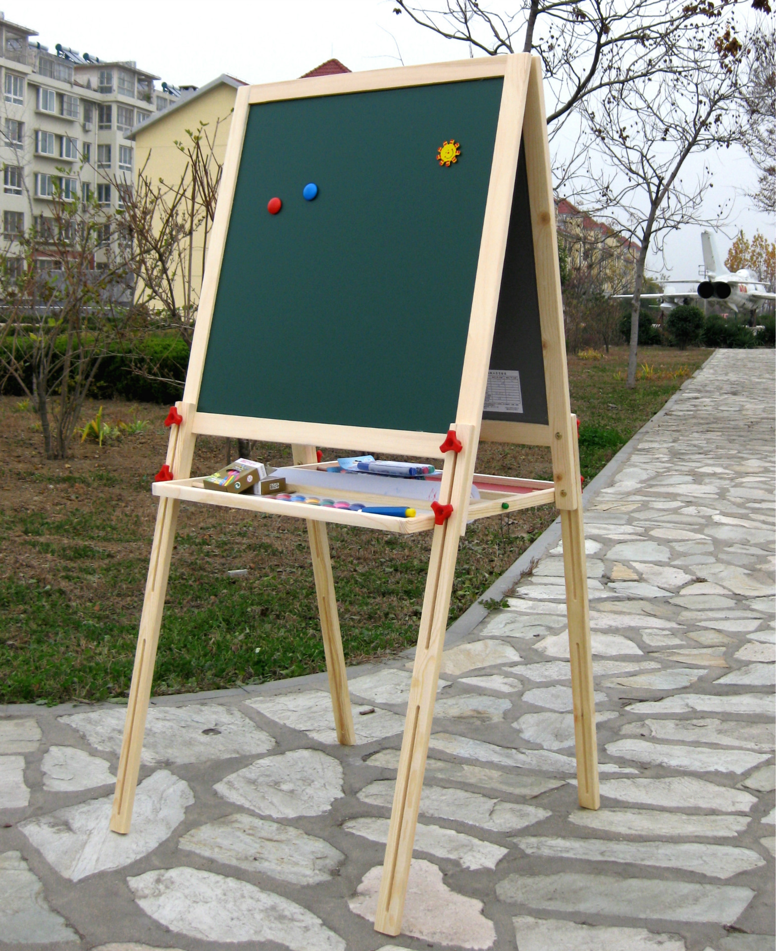 七巧板 超大号可升降 带卷轴 儿童画板 双面磁性莫拉fb012升级版