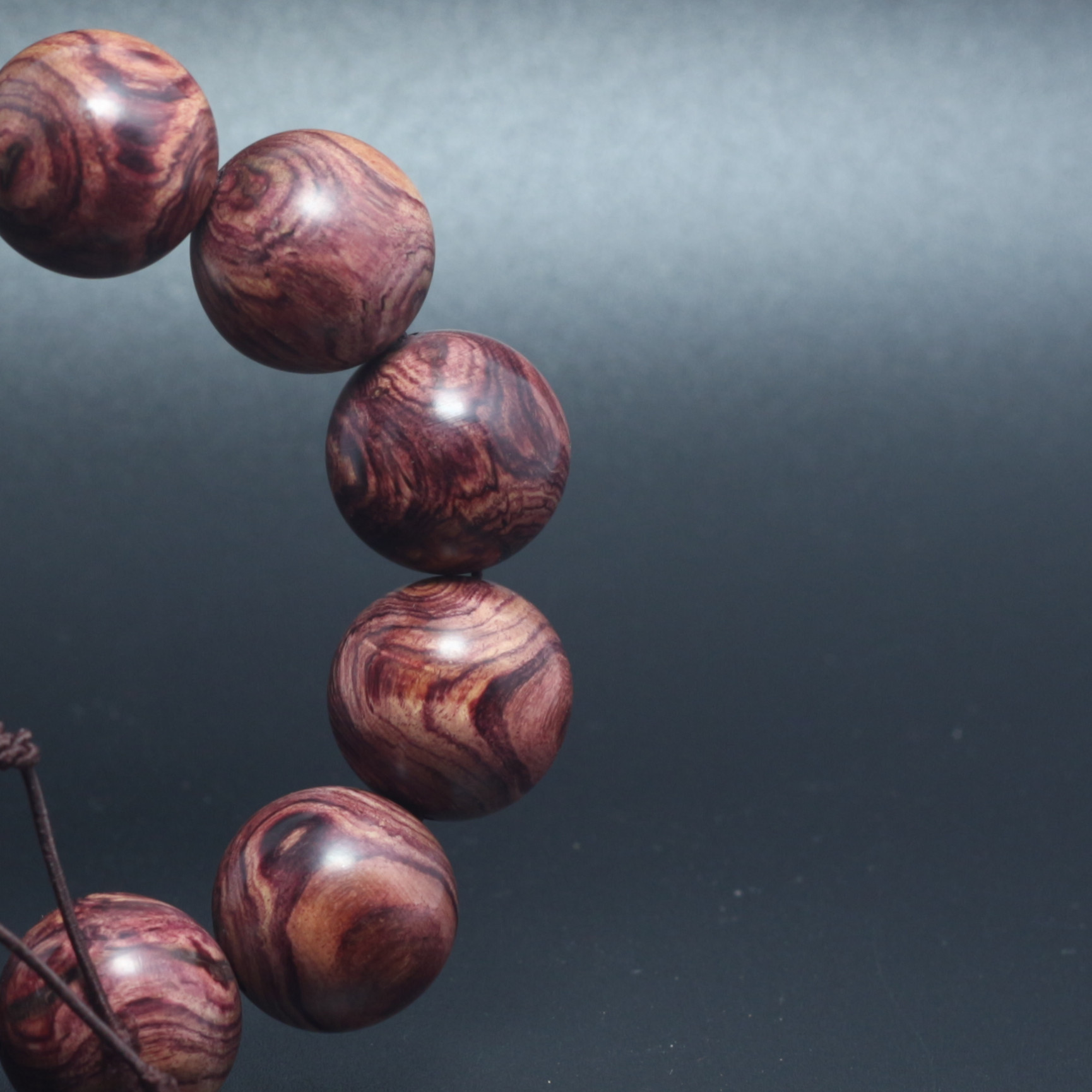 紫檀柳佛珠手串 20mm 对脸鬼眼佛珠手链 酷似海黄