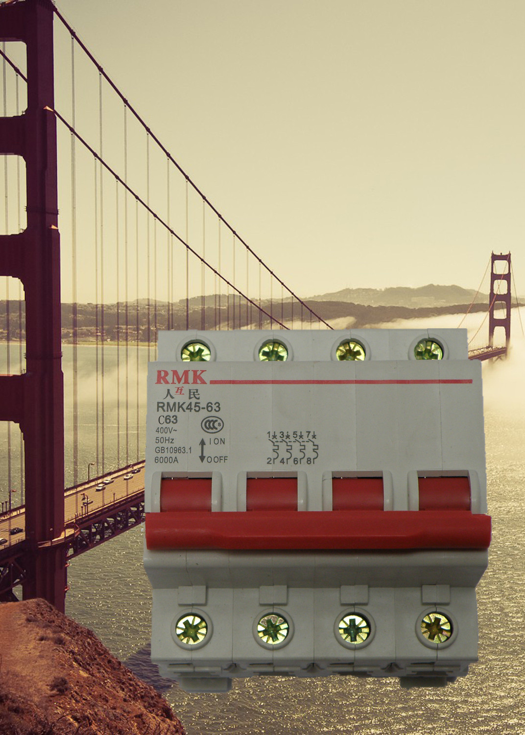 上海民电 小型断路器 空气开关c45 dz47 4p-16 20 32 40 6