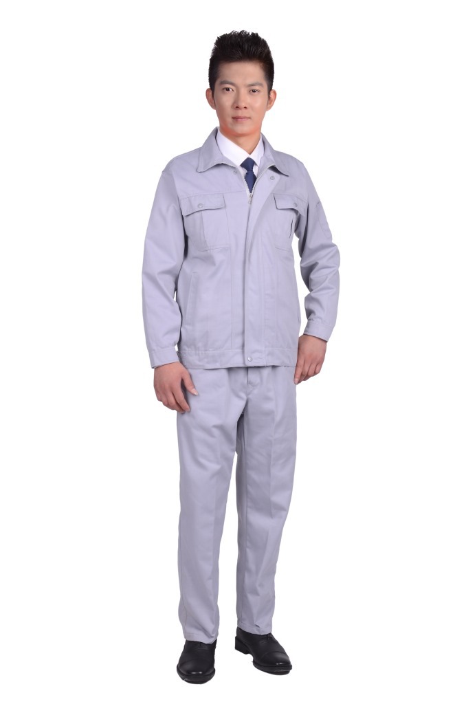 夏季长袖工作服套装耐磨耐脏工人车间劳保服男