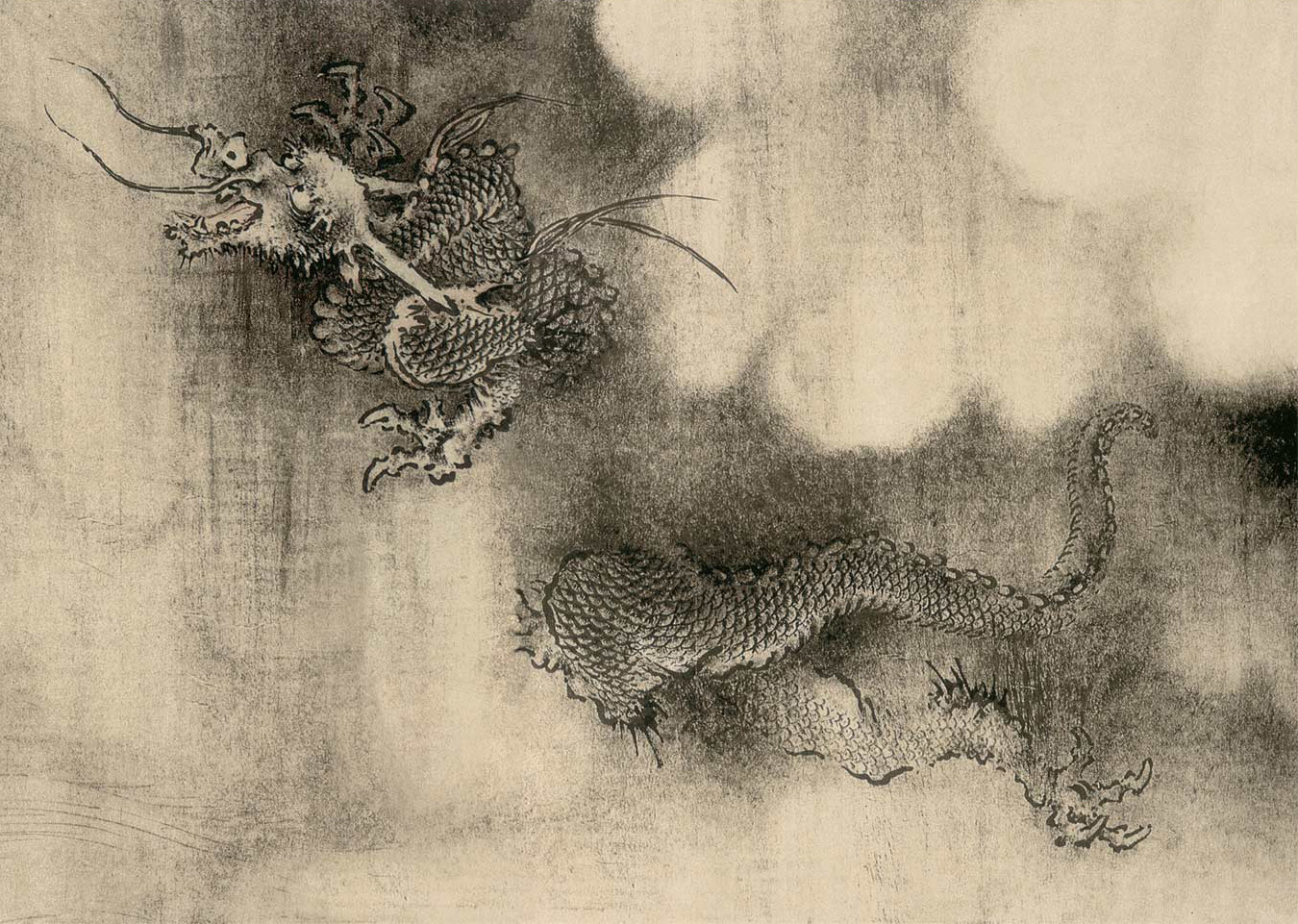 《九龙图》字画高仿复制丝绸仿古装裱宣纸水墨长卷轴书法中国画.