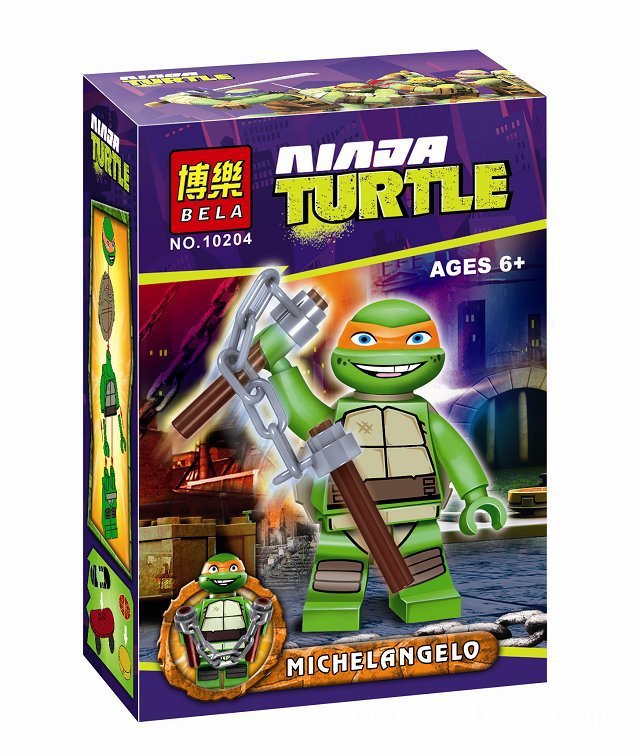 博乐神龟系列拼装建构积木积木玩具动漫人物10200可代发