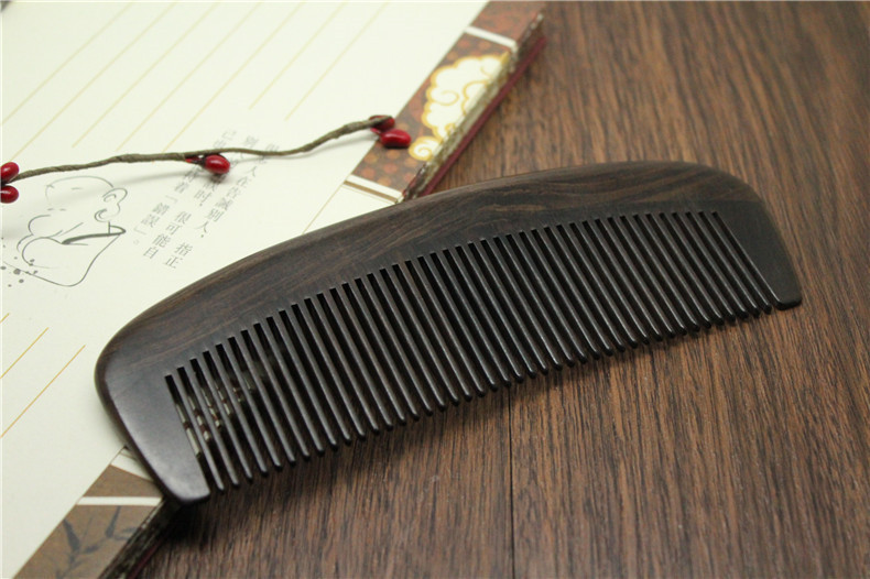 工厂直销美发按摩木梳子**条纹乌木梳 可加工定制