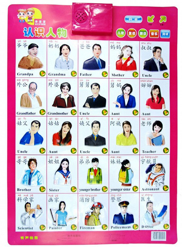 乖宝宝学习有声挂图 婴幼儿早教数字认知语音挂图 儿童发声音玩具