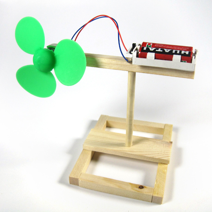 科技小制作 旋转飞机 科普器材 青少年竞技比赛推荐器材 旋转风车