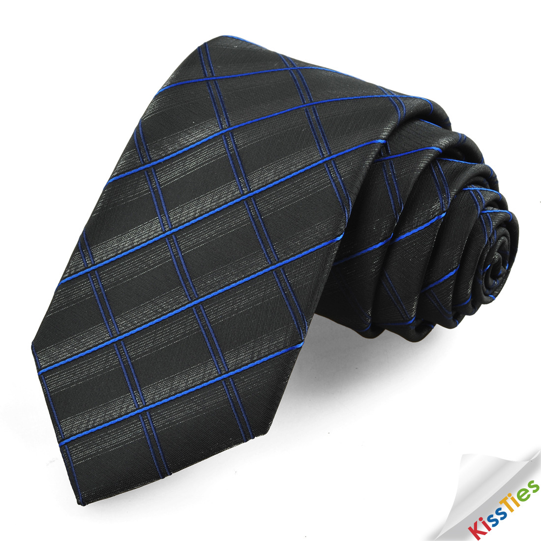 现货kissties高档商务正装银丝暗纹领带团体定制kt1052-kt1054