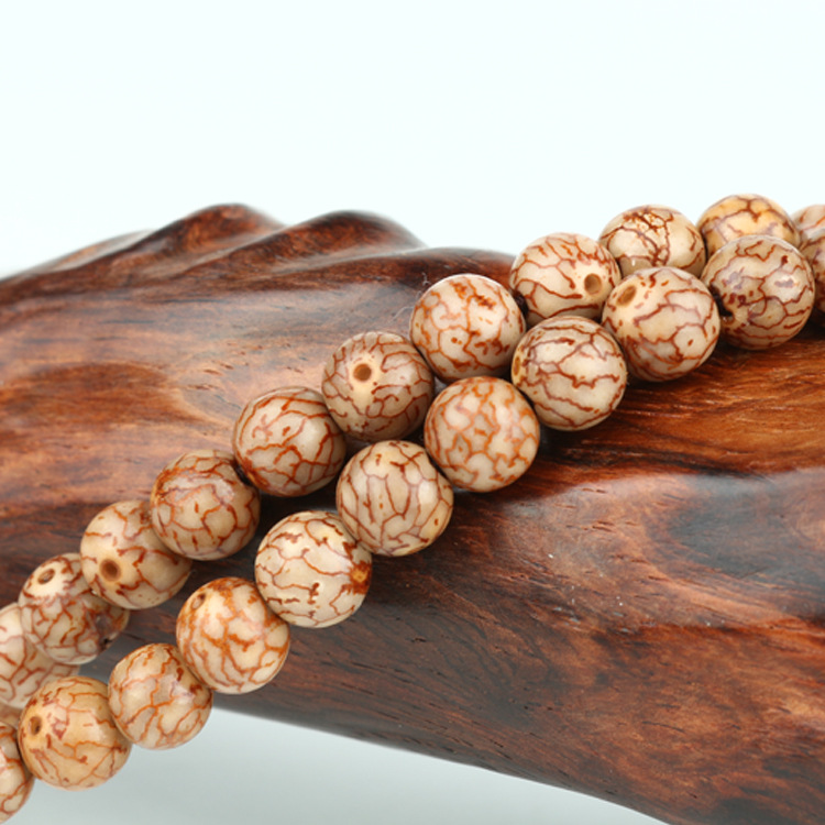 拓掘工艺 本色小银线菩提子 6mm*108颗 男女佛珠手链 菩提子批发