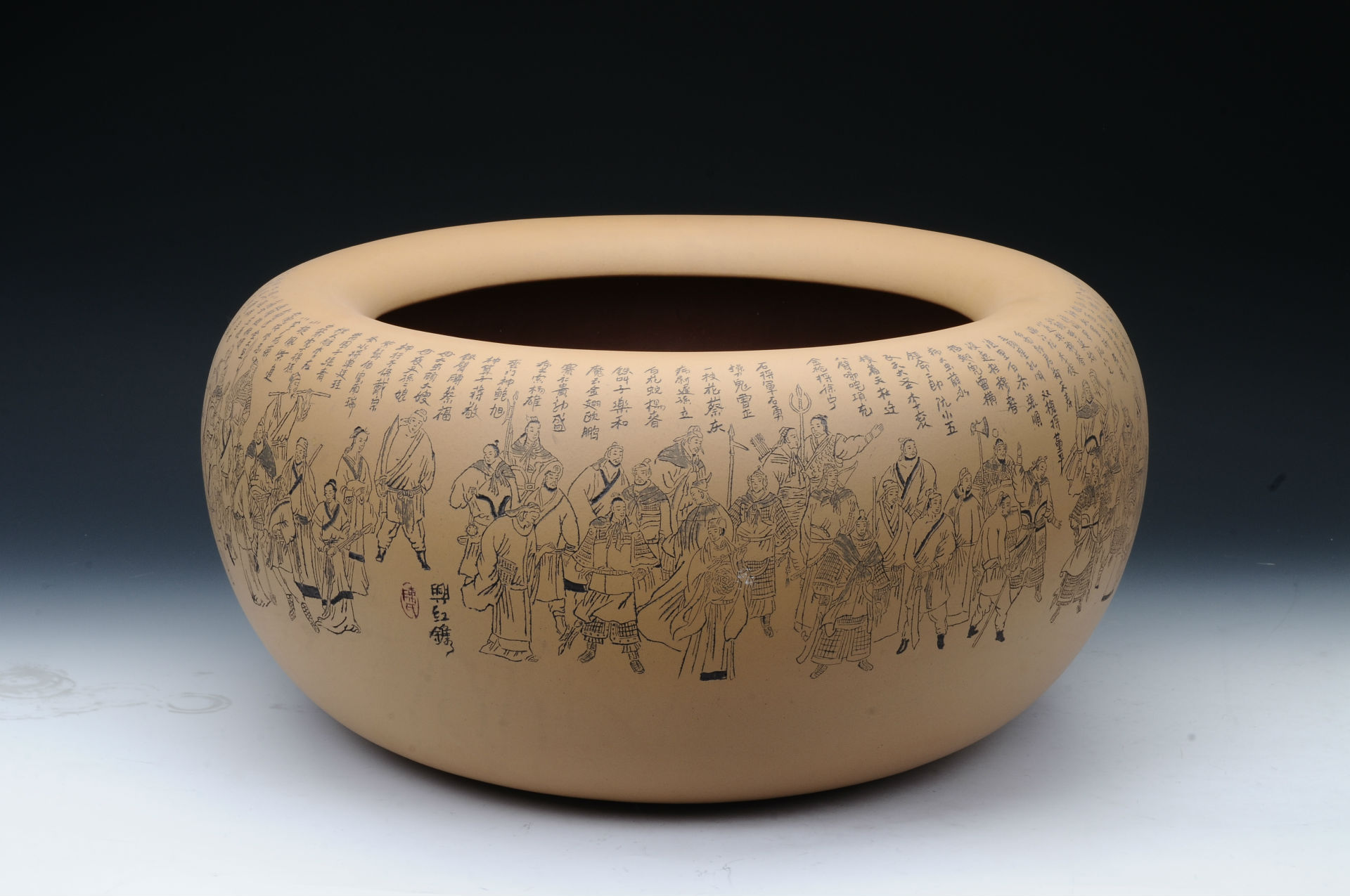 全手工宜兴紫砂功夫茶具 紫砂茶洗 水洗 笔洗 画缸 厂家供应