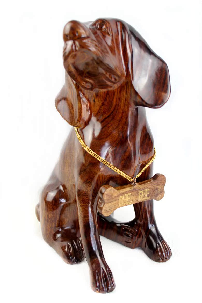 简约现代动物木质狗木质工艺品纯手工可以加印logo家居2013新款