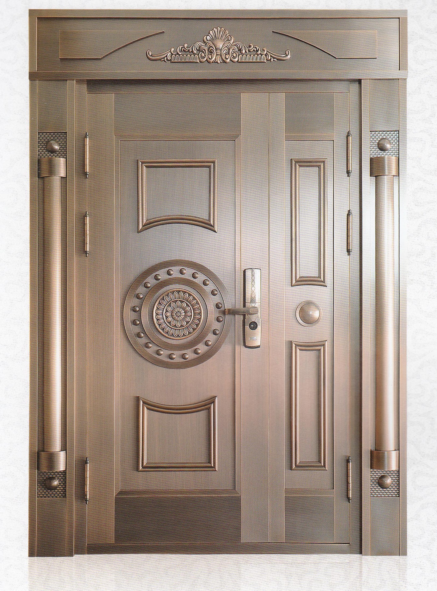 厂家定制高档精品铜门 子母门 厂家直销 纯铜门