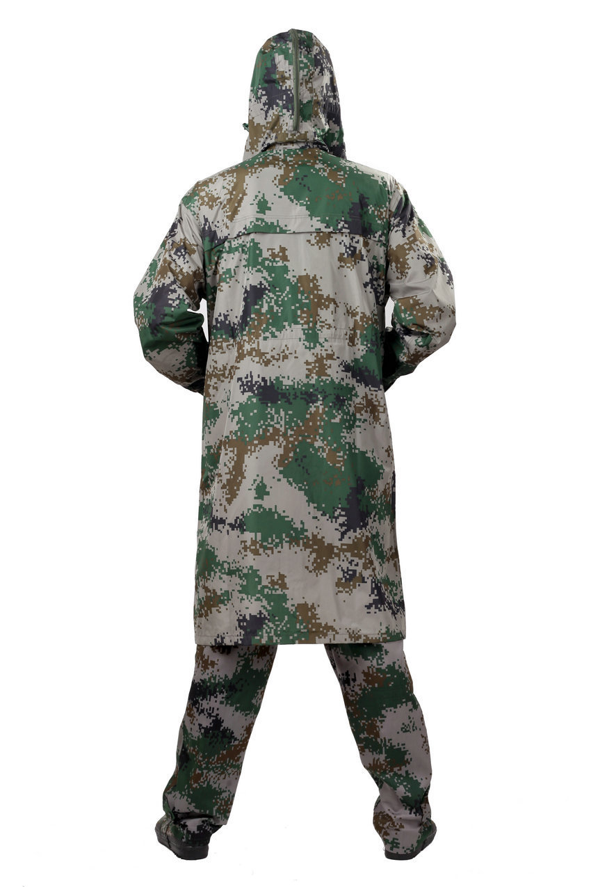 新式07迷彩雨衣 数码林地迷彩 户外连体雨衣 迷彩雨衣 厂家批发