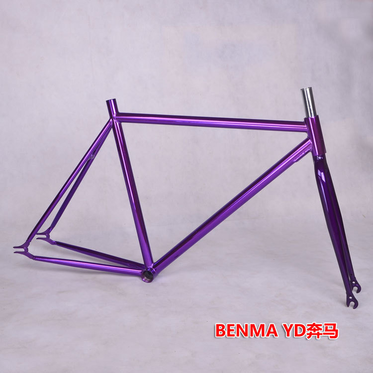 批发死飞自行车高碳钢车架 电镀车架 自行车架
