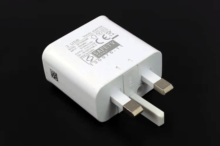 note3英规手机充电器 usb三脚充电头 足2.1a 平板手机通用批发