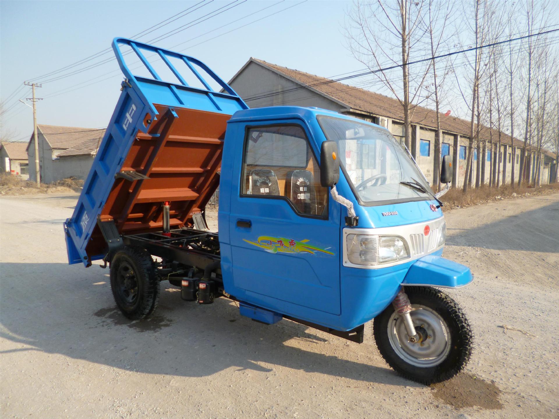 全封闭驾驶室,舒适,水循环,后轮鼓刹车淋水,农用自卸三轮汽车